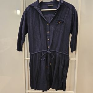 Navy shirt dress S
